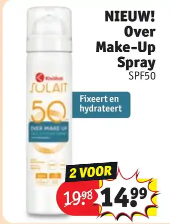 Kruidvat Over Make Up Spray SPF50 aanbieding