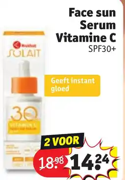 Kruidvat Face sun Serum Vitamine C SPF30+ aanbieding