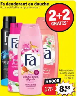 Kruidvat Fa deodorant en douche aanbieding