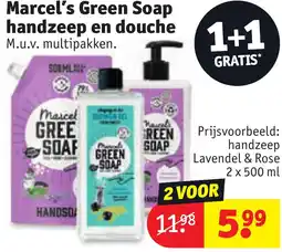 Kruidvat Marcel's Green Soap handzeep en douche M.u.v. multipakken. aanbieding