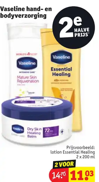 Kruidvat Vaseline hand en bodyverzorging aanbieding