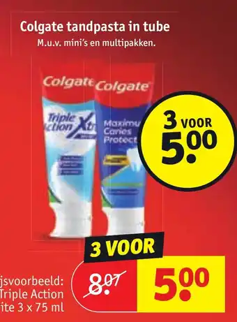 Kruidvat Colgate tandpasta in tube aanbieding