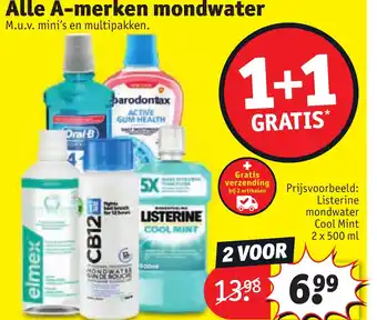 Kruidvat Alle A-merken mondwater aanbieding