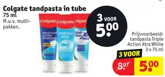 Kruidvat Colgate tandpasta in tube aanbieding