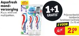 Kruidvat Aquafresh mond verzorging aanbieding