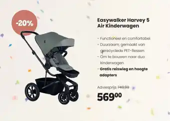 Babypark Easywalker Harvey 5 Air Kinderwagen aanbieding