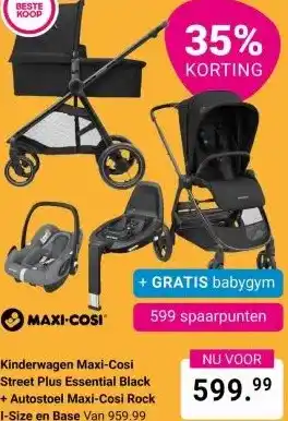 Van Asten BabySuperstore Kinderwagen Maxi-Cosi Street Plus Essential Black aanbieding