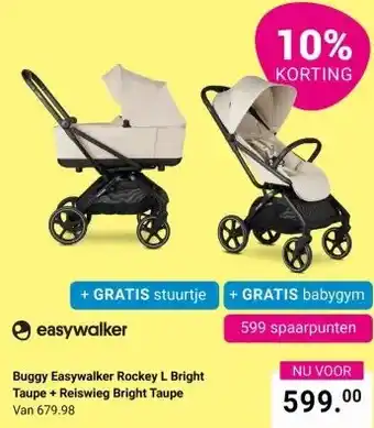 Van Asten BabySuperstore Buggy Easywalker Rockey L Bright Taupe aanbieding