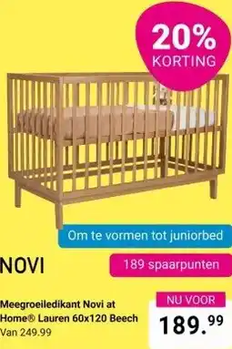 Van Asten BabySuperstore Meegroeiledikant Novi at Home® aanbieding