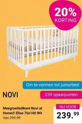 Van Asten BabySuperstore Meegroeiledikant Novi at Home® Elise aanbieding