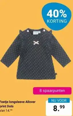 Van Asten BabySuperstore Feetje longsleeve Allover print aanbieding