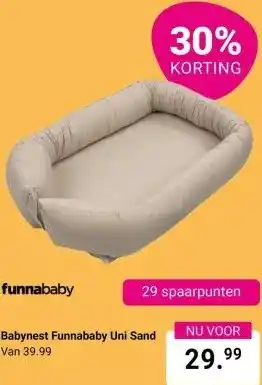 Van Asten BabySuperstore Babynest Funnababy Uni aanbieding