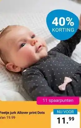 Van Asten BabySuperstore Feetje jurk Allover print aanbieding