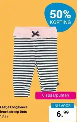 Van Asten BabySuperstore Feetje Longsleeve broek streep aanbieding