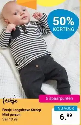 Van Asten BabySuperstore Feetje Longsleeve Streep aanbieding