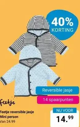 Van Asten BabySuperstore Feetje reversible jasje aanbieding