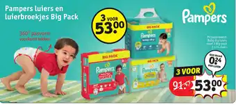 Kruidvat Pampers luiers en luierbroekjes Big Pack aanbieding