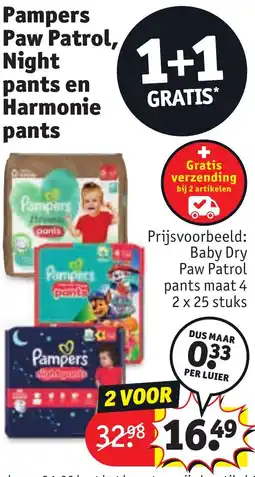 Kruidvat Pampers Paw Patrol, Night pants en Harmonie pants aanbieding