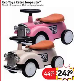 Kruidvat Eco Toys Retro loopauto aanbieding