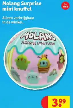 Kruidvat Molang Surprise mini knuffel aanbieding