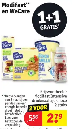 Kruidvat Modifast en WeCare aanbieding