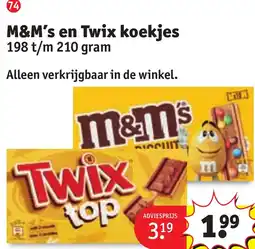 Kruidvat M&M's en Twix koekjes aanbieding