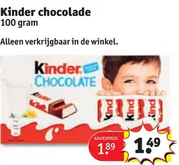 Kruidvat Kinder chocolade aanbieding