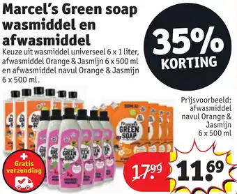 Kruidvat Marcel's Green soap wasmiddel en afwasmiddel aanbieding