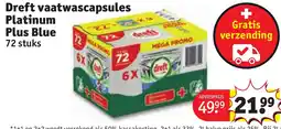 Kruidvat Dreft vaatwascapsules Platinum Plus Blue aanbieding