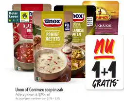 Jumbo Unox of Conimex soep in zak aanbieding