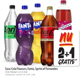 Jumbo Coca Cola Flavours, Fanta, Sprite of Fernandes aanbieding