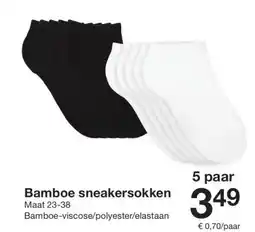 Zeeman Bamboe sneakersokken aanbieding