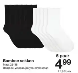 Zeeman Bamboe sokken aanbieding