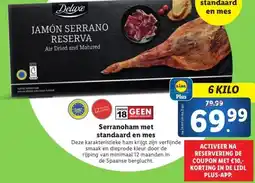 Lidl Serranoham met standaard en mes aanbieding