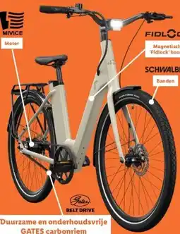 Lidl Urban elektrische fiets Y3.0 riemaandrijving aanbieding