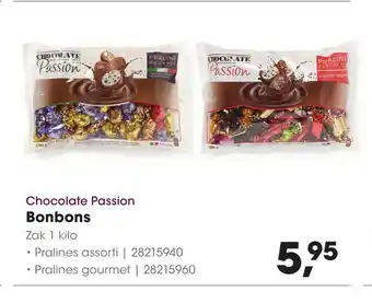 HANOS Chocolade Passion Bonbons 1 kilo aanbieding