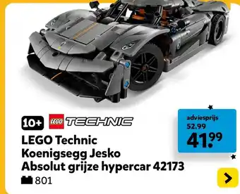 Intertoys LEGO Technic Koenigsegg Jesko Absolut grijze hypercar 42173 aanbieding