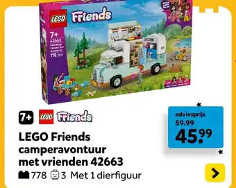 Intertoys LEGO Friends camperavontuur met vrienden 42663 aanbieding