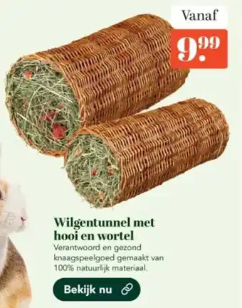 Discus Wilgentunnel met hooi en wortel aanbieding