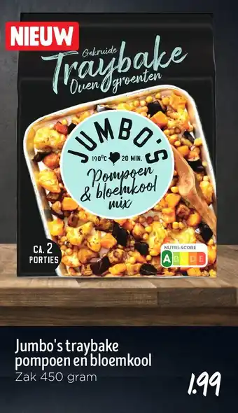 Jumbo Jumbo's traybake pompoen en bloemkool aanbieding