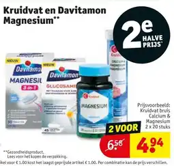 Kruidvat Kruidvat en Davitamon Magnesium** aanbieding