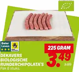 Dekamarkt Dekavers biologische runderchipolata's aanbieding