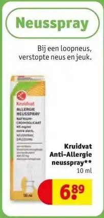 Kruidvat Kruidvat Anti-Allergie neusspray** aanbieding