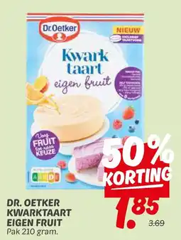 Dekamarkt Dr. oetker kwarktaart eigen fruit aanbieding