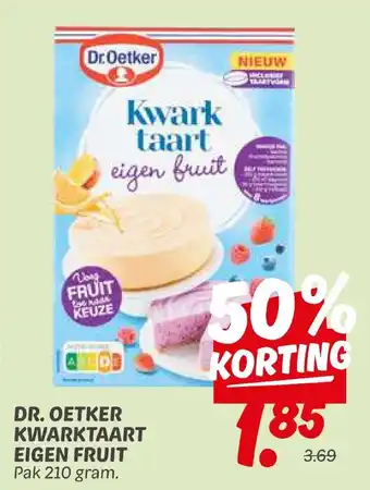 Dekamarkt Dr. oetker kwarktaart eigen fruit aanbieding