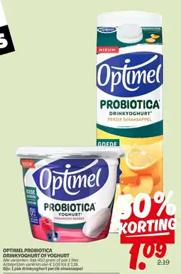 Dekamarkt Optimel probiotica drinkyoghurt of yoghurt aanbieding