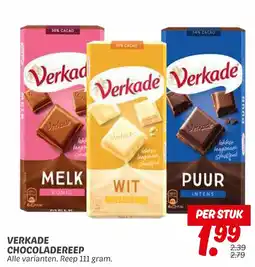 Dekamarkt Verkade Chocoladereep aanbieding