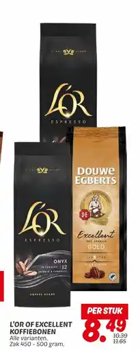 Dekamarkt L'or of excellent koffiebonen aanbieding