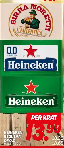 Dekamarkt Heineken regular of 0.0 aanbieding