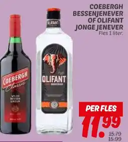 Dekamarkt Coebergh bessenjenever of olifant jonge jenever aanbieding